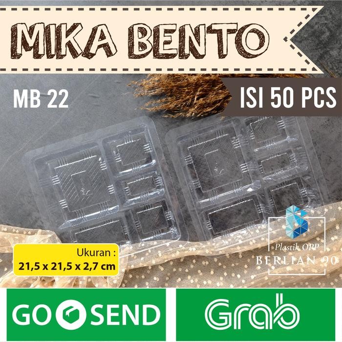 Mika Bento Sekat 5 Mika Bento Bening Tray Bento Alas Nasi Bento 5 Skat