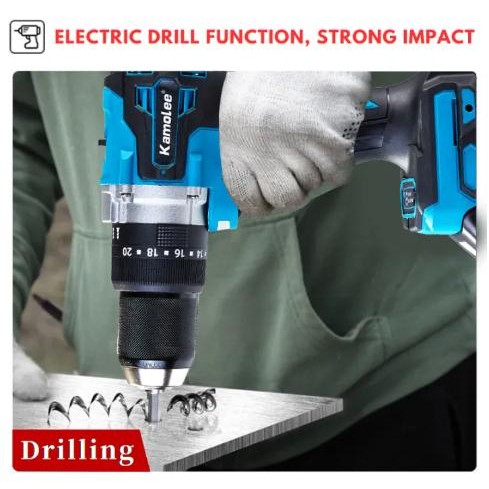 KAMOLEE-IMPACT DRILL BOR BETON 13MM BRUSHLESS 650N.M TORSI 2450RPM