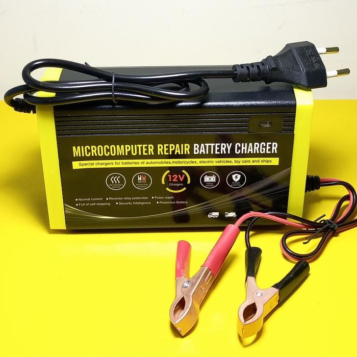 Charger Aki Sunpro Cas Aki Motor Mobil 12V 7A / Adaptor Cas Aki 4Ah-80Ah