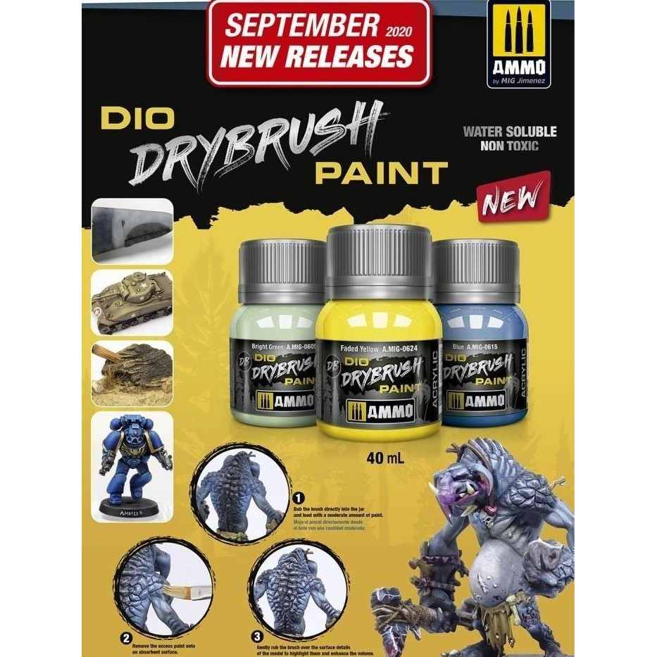 

Amig0622 : Gun Metal Drybrush (40Ml Jar) Ammo Acrylic Weathering For Mecha, Scale Model