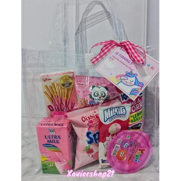 

Pilihan- Paket Snack Tema Pink Premium Tas Mika
