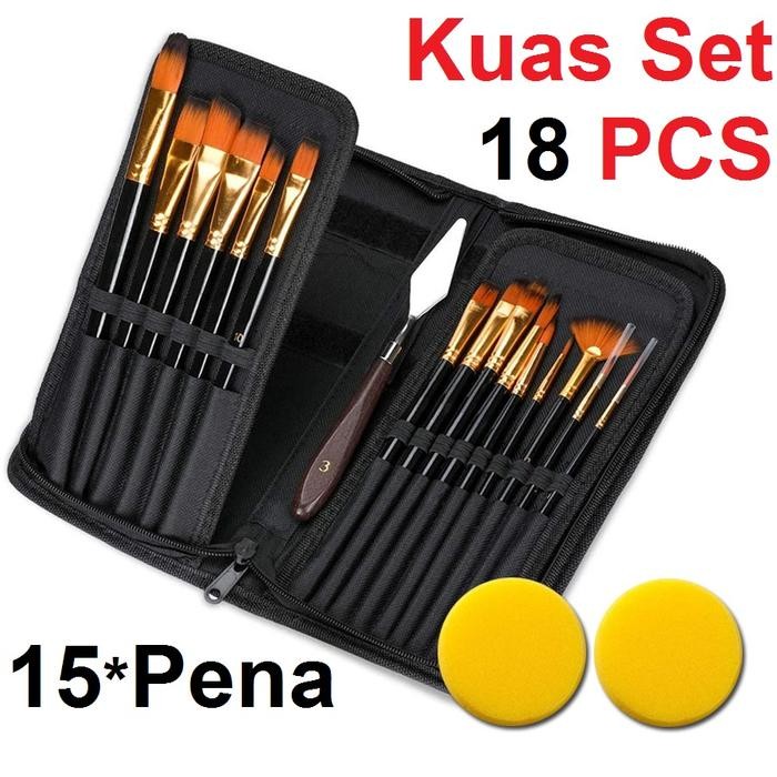 

Pilihan- Art Brush Set Kuas Lukis Brs-12 Set Kuas Alat Lukis Set Lengkap Mixing