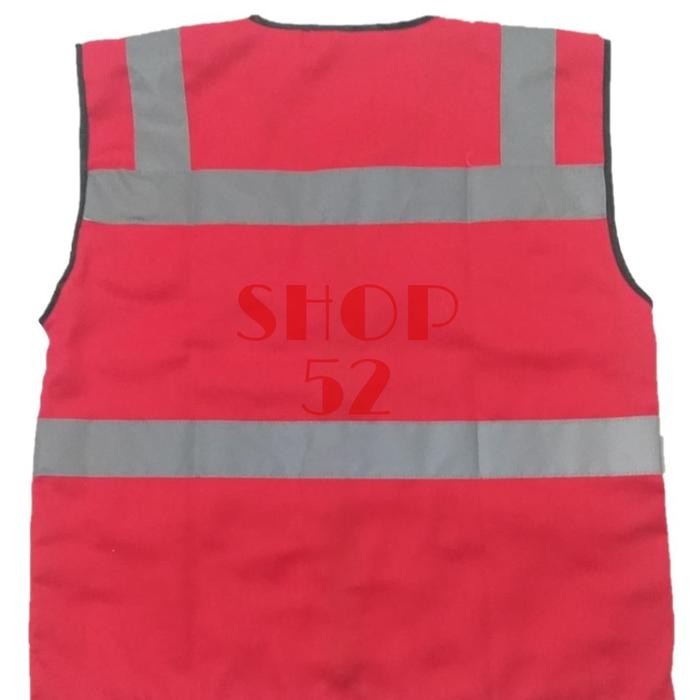 ROMPI KAIN DRILL 4 KANTONG PROYEK SAFETY VEST