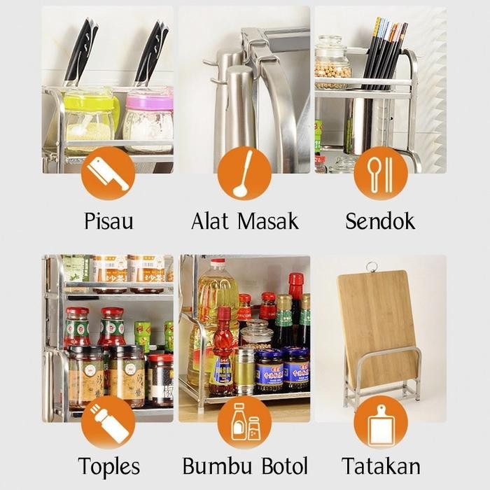 RAK BUMBU STAINLESS/ RAK DAPUR STAINLESS