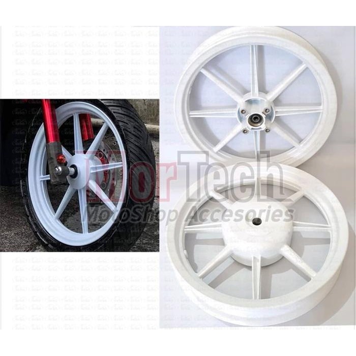 Velg Pelek Racing Rossi Venus Balok 8 Ring 14 Mio Sporty - Mio J Putih