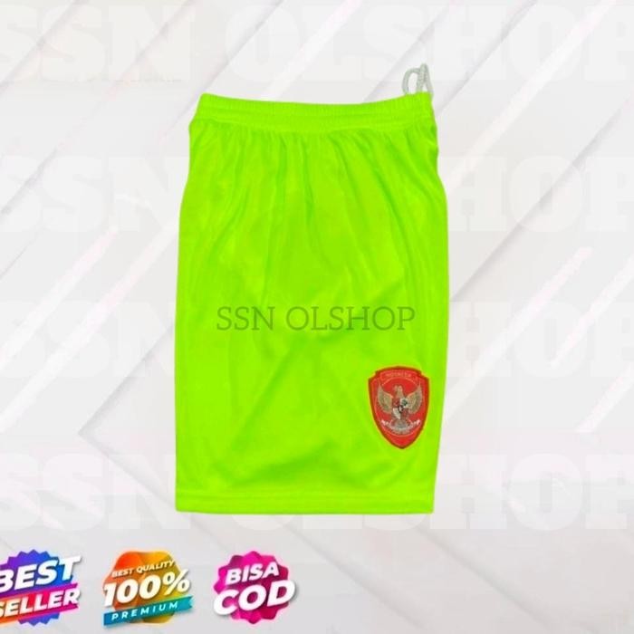celana timnas indonesia terbaru (hijau stabilo) 2024 celana bola timnas indonesia terbaru hijau