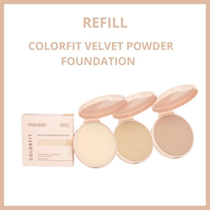 Pilihan- (Refill) Wardah Colorfit Velvet Powder Foundation Bedak Compact Beda