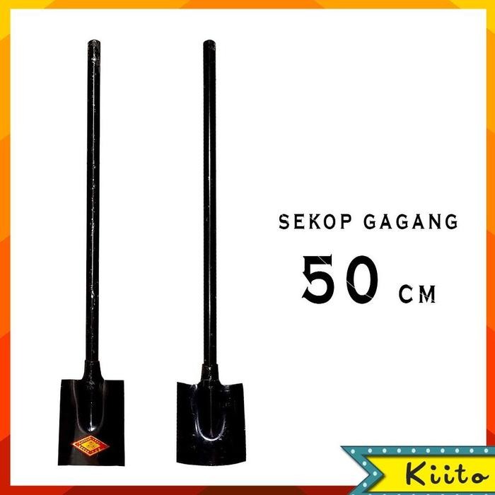 SEKOP / SKOP TANAH KECIL MINI GAGANG BESI PANJANG 50 CM