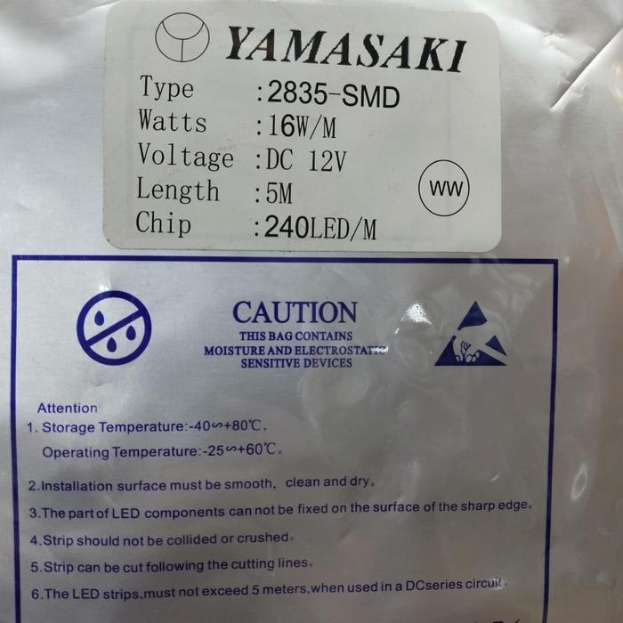 Terbaik Yamasaki Led Strip 240 Led 16W/M/Lampu Led Strip Yamasaki 240 Led 12V 100% Ori