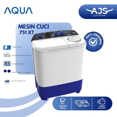 AQUA Mesin Cuci 2 Tabung 7KG QW-751XT / QW 751 XT / QW751XT