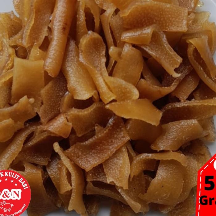 Pilihan- Kerupuk Kulit Babi R&N Import Mentah 500G Cu Jiu Cha Rambak Premium