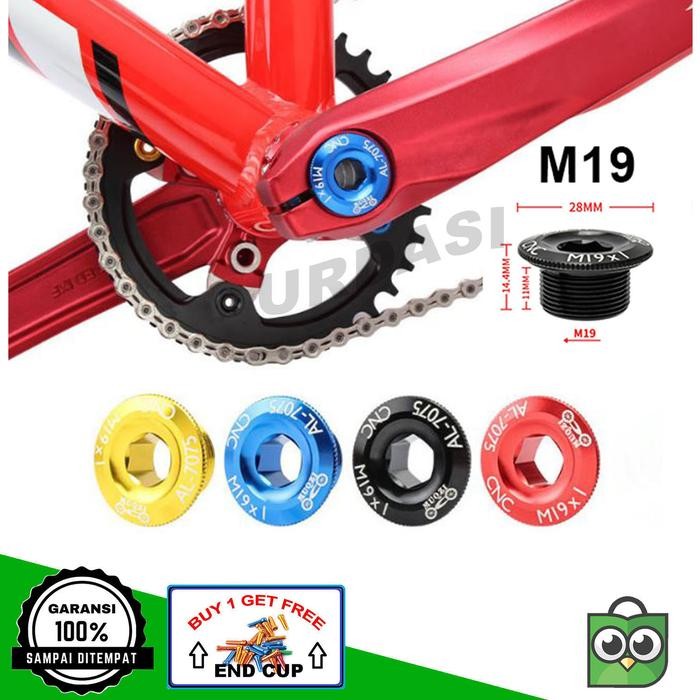Pilihan- Baut Tutup Penutup Cover Crank Engkol Sepeda M19 Hollowtech Ht2 Kiri