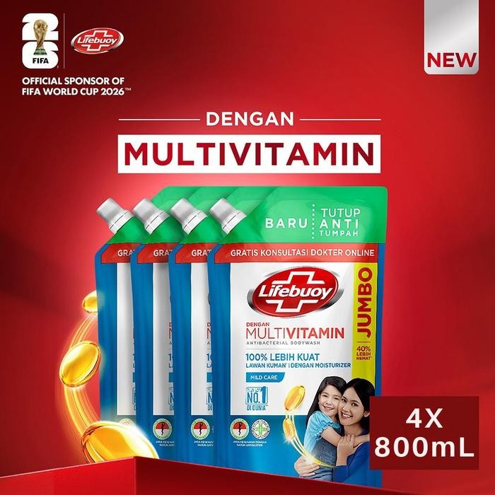 Pilihan- [Buy 2 Get 2] Lifebuoy Sabun Mandi Mild Care 825Ml Pouch [Flash Sale]