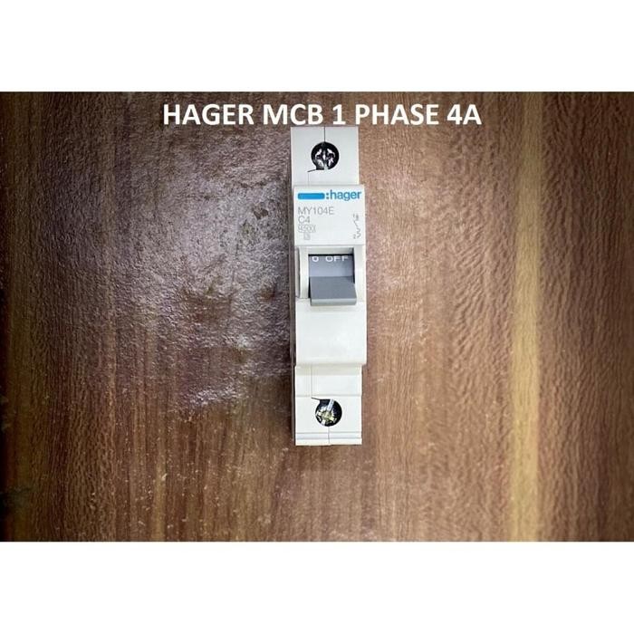 Hager MCB 1 Phase 4a / Hager MCB 1 PHASE 4 Ampere