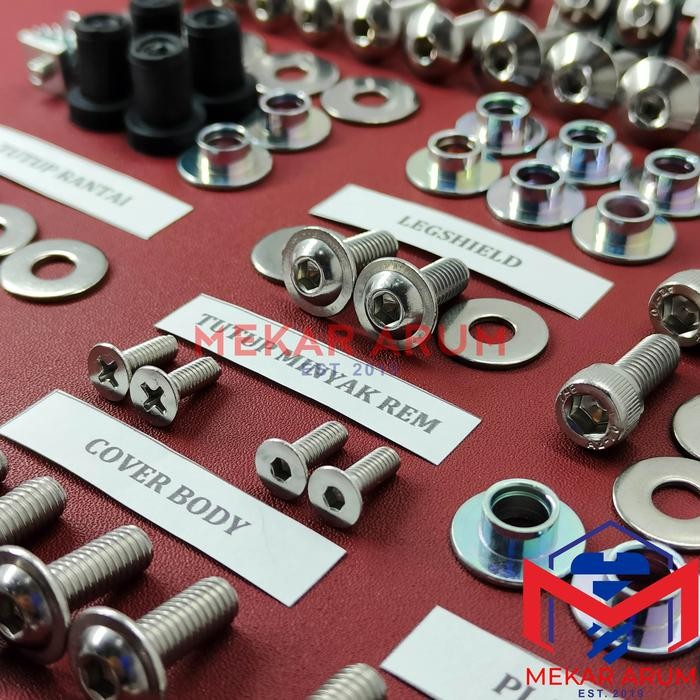 Baut Body Suzuki Satria Fu Scd / Barong Kunci L Stainless Steel 304