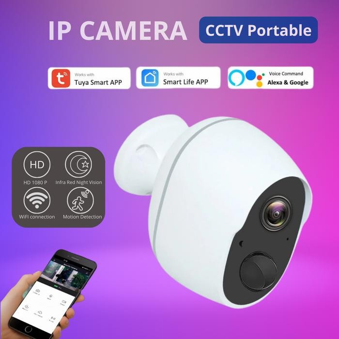 Pilihan- Kerui Ip Kamera Cctv Tuya Wifi Baterai Portable Camera
