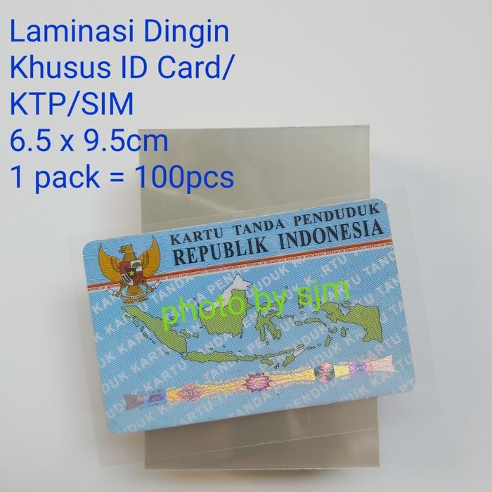 Pilihan- Laminasi Dingin Khusus Id Card/Ktp/Sim