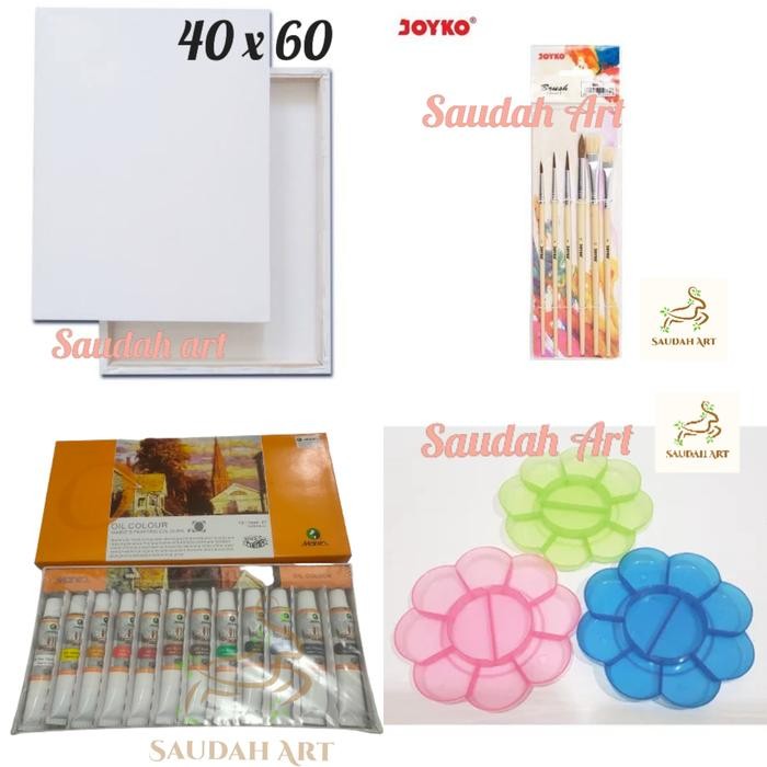 

Paket Kanvas Lukis (Kanvas 40X60,Kuas,Palet,Cat Minyak Maries)