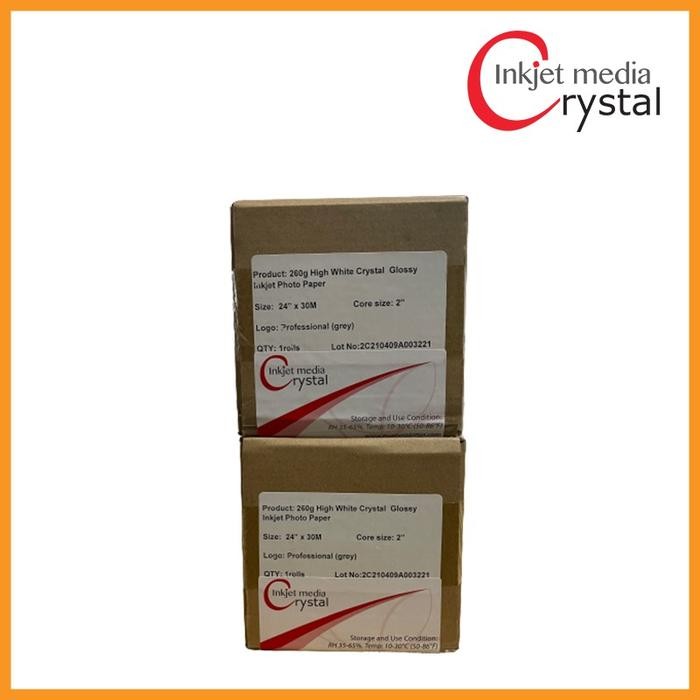 

Crystal RC Lustre Glitter Photo Paper 260gr 24" X 30 mtr Kertas Foto
