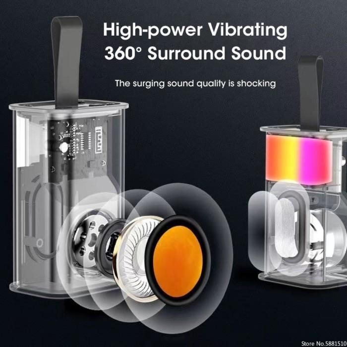 Armour Transparent K08 Bluetooth Speaker Portable Subwoofer Tws Mode