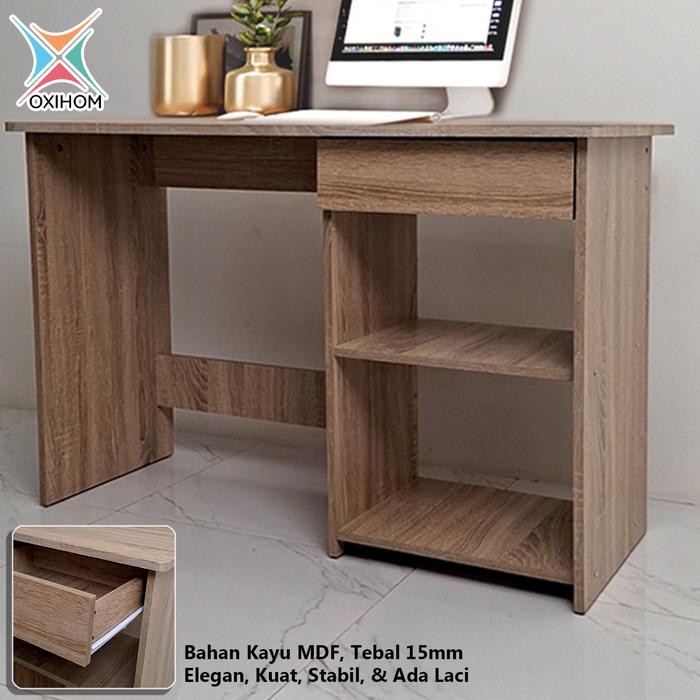 

TERBARU! Oxihom Meja Kantor Meja Kerja Meja Belajar Minimalis Meja Tulis Kayu Furniture Laci