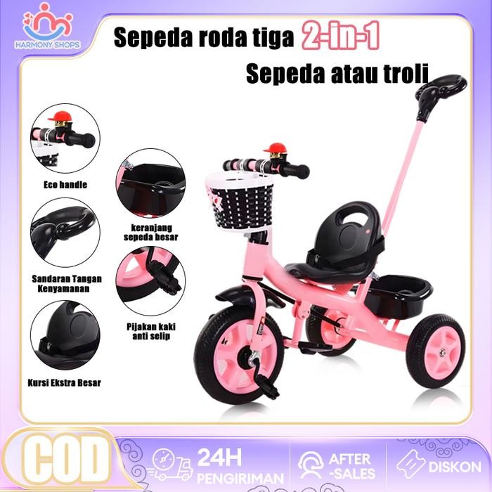 Terlaris CODSepeda roda tiga sepeda roda 3 bayi tricycle anak Kursi Stroller Trike Anak-Anak Toys