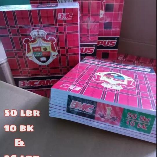 

BUKU TULIS BMCAMPUS ISI 36 & 50 LEMBAR UKURAN BOXY 1 PACK 10 BUKU
