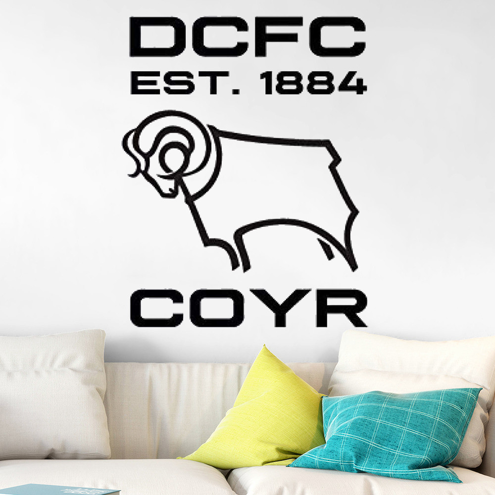 DCFC Est 1884 Derby County Football Club Wall Stickers Home Decor Poster Vinyl Decals Livingroom Bed