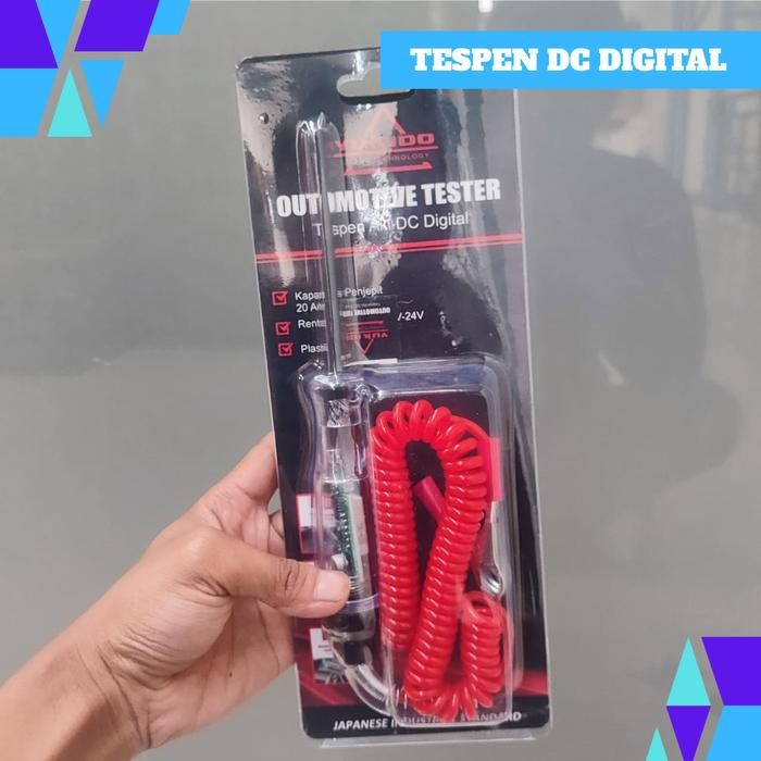 Tespen Digital DC Tester Testpen Kelistrikan Mobil Motor 12v/24v/36v