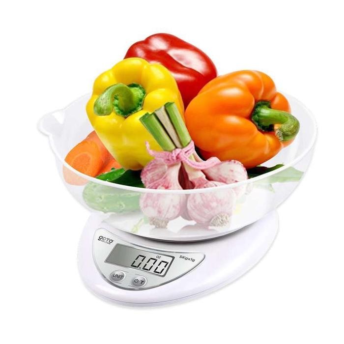 Timbangan Duduk Mangkok Besar 5 kg Digital Timbangan Kue 5Kg Kitchen Scale Timbangan Dapur Digital
