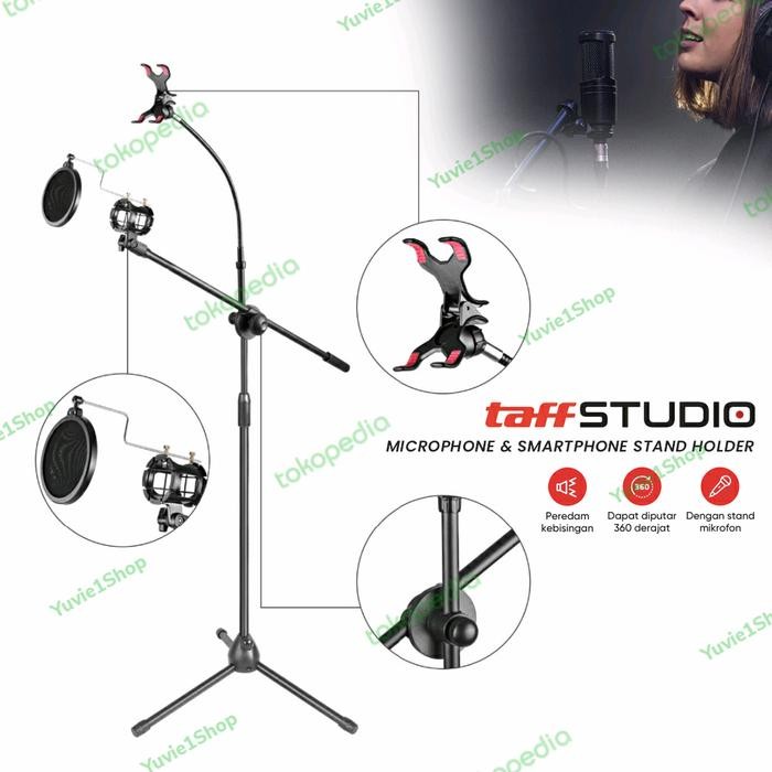 Ready Tripod Stand Holder Mikrofon Pro 2 Klip Penjepit Mic