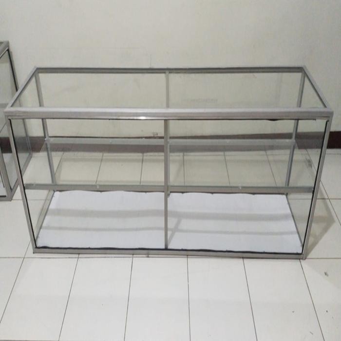 Etalase Kaca Makanan 1,5 Meter (150x32x50cm) Etalase Warteg KURIR TOKO KHUSUS BOGOR
