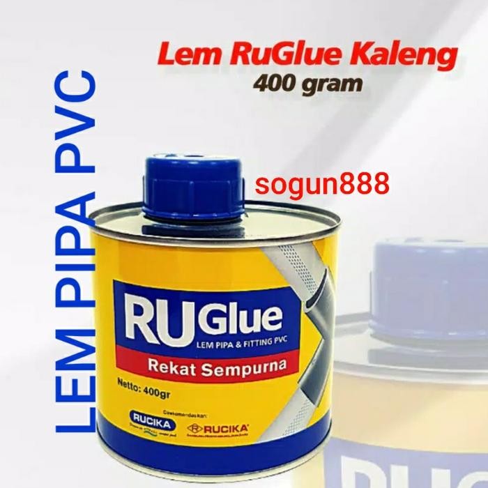 Lem pipa pvc Ruglue. Lem pipa. Lem pvc kaleng.