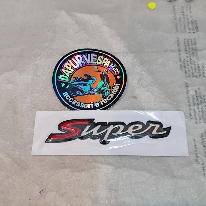 Emblem Sticker Vespa Gts Super Original