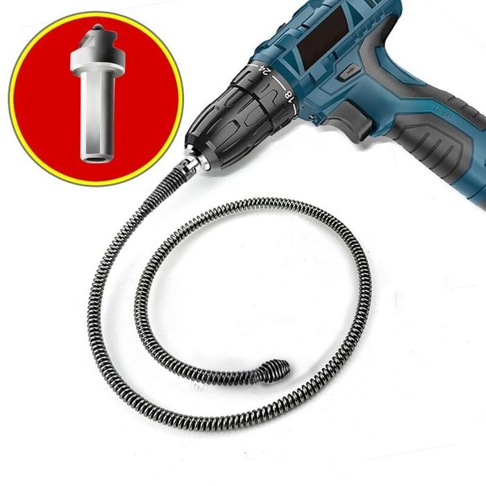 PIPE CLEANER KAWAT PEMBERSIH SALURAN PIPA MAMPET DENGAN ADAPTOR BOR