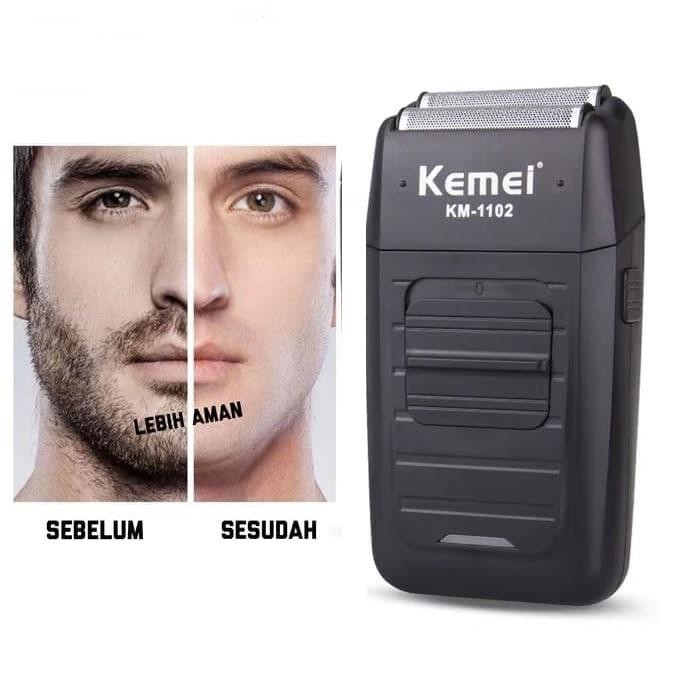 Alat Cukur Rambut Jenggot Kumis Kemei Km-1102 Shaver Kemei Km 1102