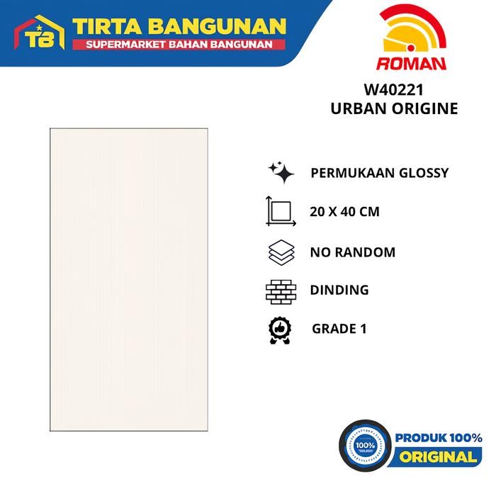 ROMAN KERAMIK 20 X 40 W40221 URBAN ORIGINE KW1 KERAMIK DINDING