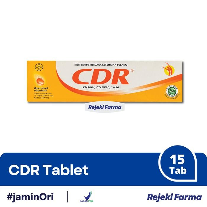 ORIGINAL CDR Rasa Jeruk isi 15 Tablet tab tb Orange Multivitamin Vitamin Vit C