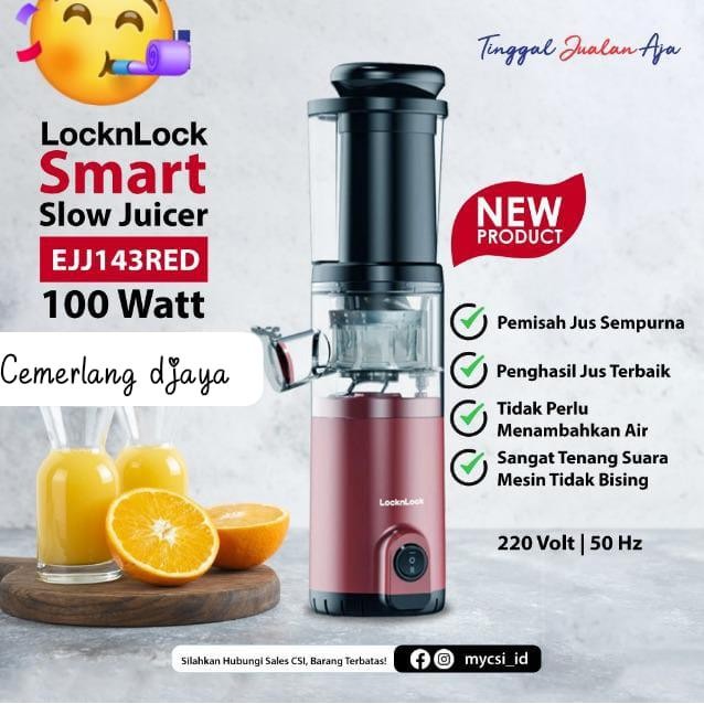 Lock N Lock SLow Juicer Smart Locknlock Smart Slow Juicer Pemisah Jus EJJ143RED EJJ 143 EJJ-143