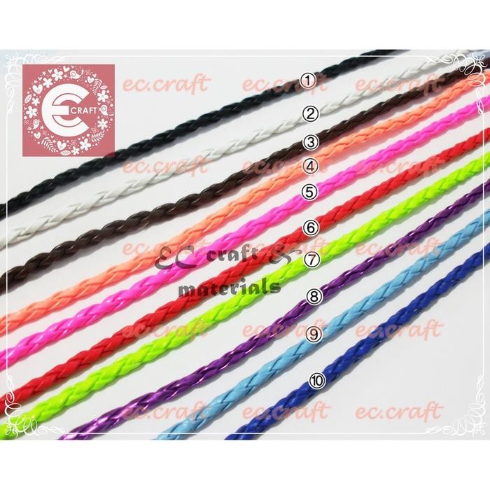 +++++] 3 METER BRAIDED LEATHER 3MM TALI KULIT KEPANG
