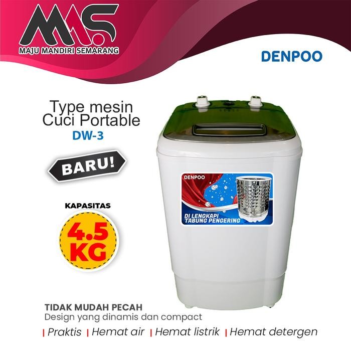 MESIN CUCI MINI DENPOO DW3 - MESIN CUCI PORTABLE