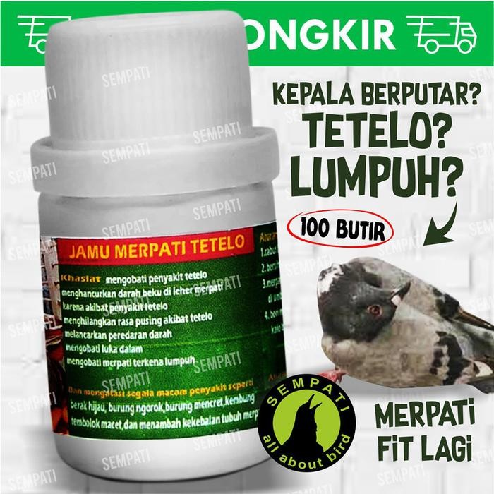 ces0- Jamu Merpati Tetelo Obat Burung Tetelo Syaraf Ayan Kepala Berputar Jmt
