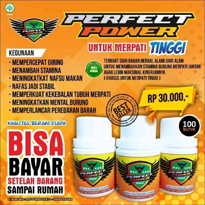 ces0- Jamu Merpati Perfect Power Isi 100 Butir Perfect Power Merpati Jamu Herbal Merpati