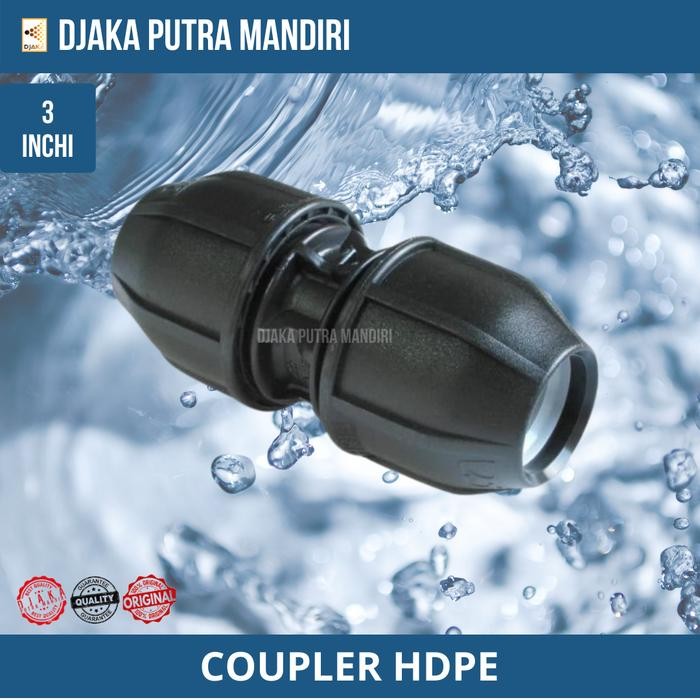*#*#*#] FITTING HDPE - SAMBUNGAN PIPA HDPE - COUPLER/COUPLING HDPE 3 INCHI