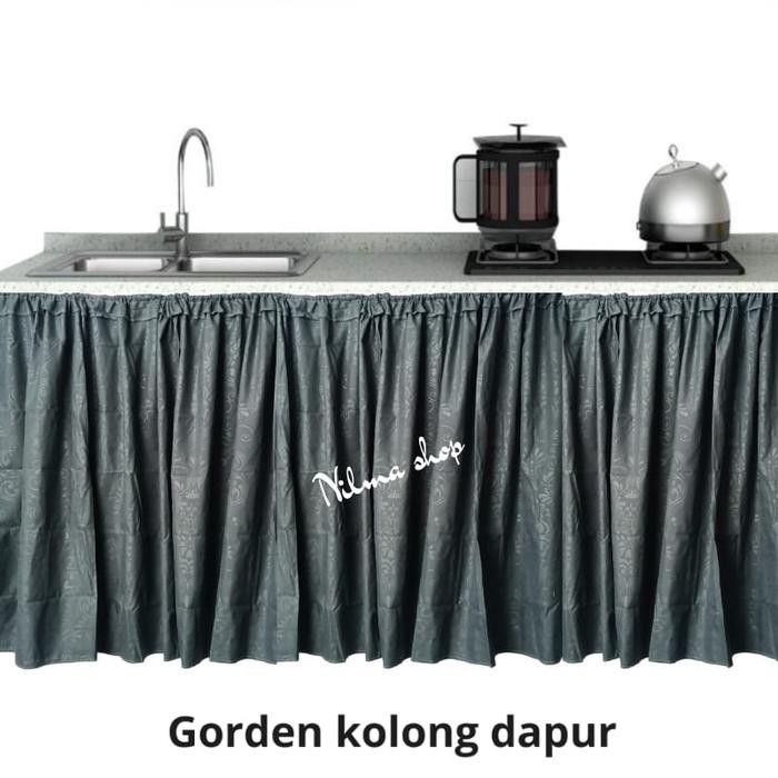 New Gorden kolong Dapur Hordeng Karakter motif Bunga cantik free tali Katun