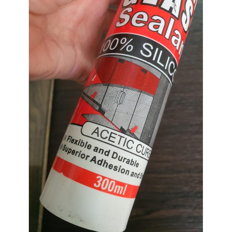 j7bc- Lem 100% Silicone Sealant Dextone // Lem Kaca Logam Keramik Karet Dextone Dan Yozuri