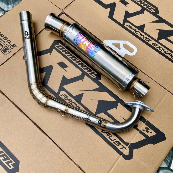 Knalpot salemba original RKS RACING EXHAUST TITAN leher ceklis PNP Vario 150 old new aerox 155 old
