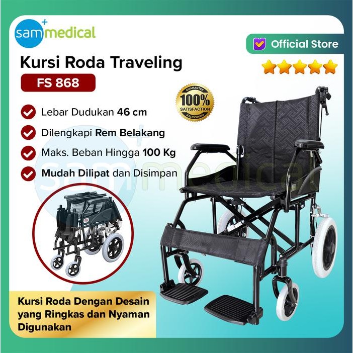 Ready GEA Kursi Roda Traveling Roda kecil FS 868