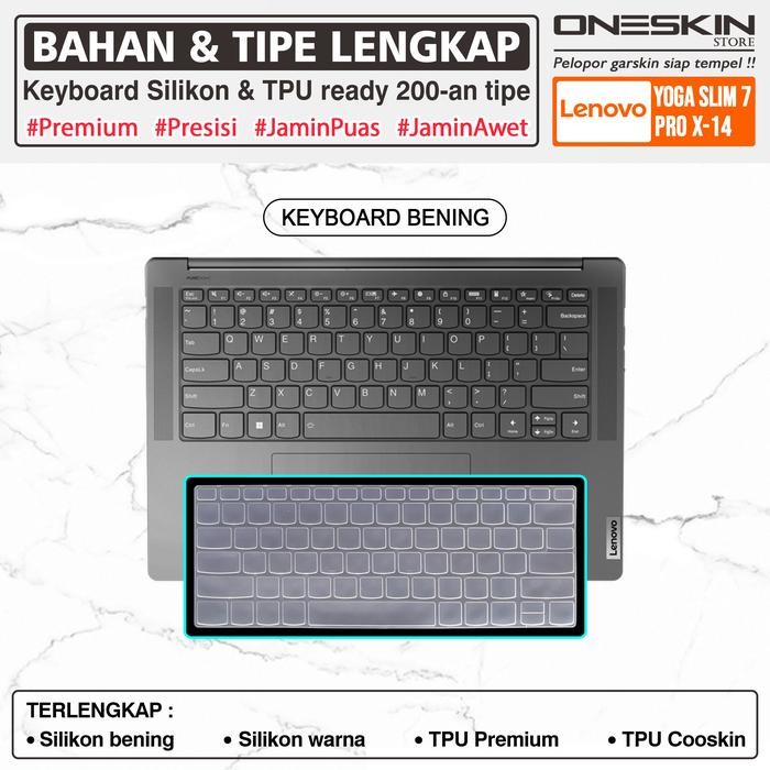 Pelindung Keyboard Protector Cover Kompatibel untuk Lenovo Yoga Slim 7 7i ProX-14 14ARH7 14IAH7 Gen