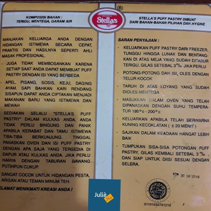 instanChatsaja- Stella Puff Pastry